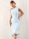 Strapless One Shoulder Dress