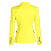 Silver button yellow blazer